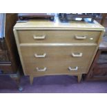 E. Gomme For G. Plan Light Oak Chest of Three Drawers, 76.5cm wide.