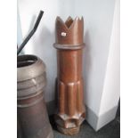 'The Champion' Chimney Pot, Rd No 235353, also numbered 28543 with crown top, in glazed earthenware,