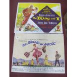 Two Vintage 1960's Film Posters: The Sound of Music (faults noted) The King and I, folded, measuring