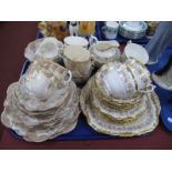 Coalport 'Hazelton' Tea Ware, of twenty one pieces, Paragon early XX Century tea ware, of twenty