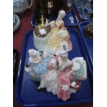 Royal Doulton Figure Groups, The Love Letter HN2149 and Meditation HN2330. (2)