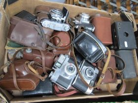 A Large Quantity of Vintage Camera's, including box, 35mm (Kodak Compur), etc:- One Box