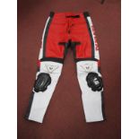 Ducati Genuine Leather Motorbike Trousers, size 34.