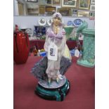 A Peggy Davies Figurine 'Celebration', an artists original colourway 1/1 by Victorian Bourne, 27cm