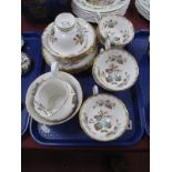 New Chelsea Hand Painted Floral Teaware, circa early XX Century twenty pieces with gilt highlights.