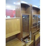 Nathan Furniture Teak Display Unit, with glazed door over cupboard door, 51.5cm wide.