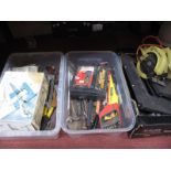 Black and Decker Circular Saw, sawing jig, hammer, saws, many other tools, (untested: sold for parts