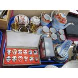 Samurai China Handpainted Coffee ware, painted eggs, masks, etc:- One Tray