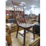 A XIX Century Spindle Back High Chair, on turned legs, with 'H' stretcher.