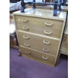 E. Gomme For G. Plan Light Oak Chest of Four Drawers, 76.5cm wide.