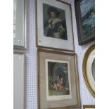 Antoine Raymand, After Meissonier Regency Room Interiors, pair of aquatint's, 33 x 25.5cm, both