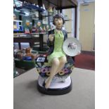 A Peggy Davies Figurine 'The Artisan', an artists original colourway 1/1 by Victorian Bourne, 21cm