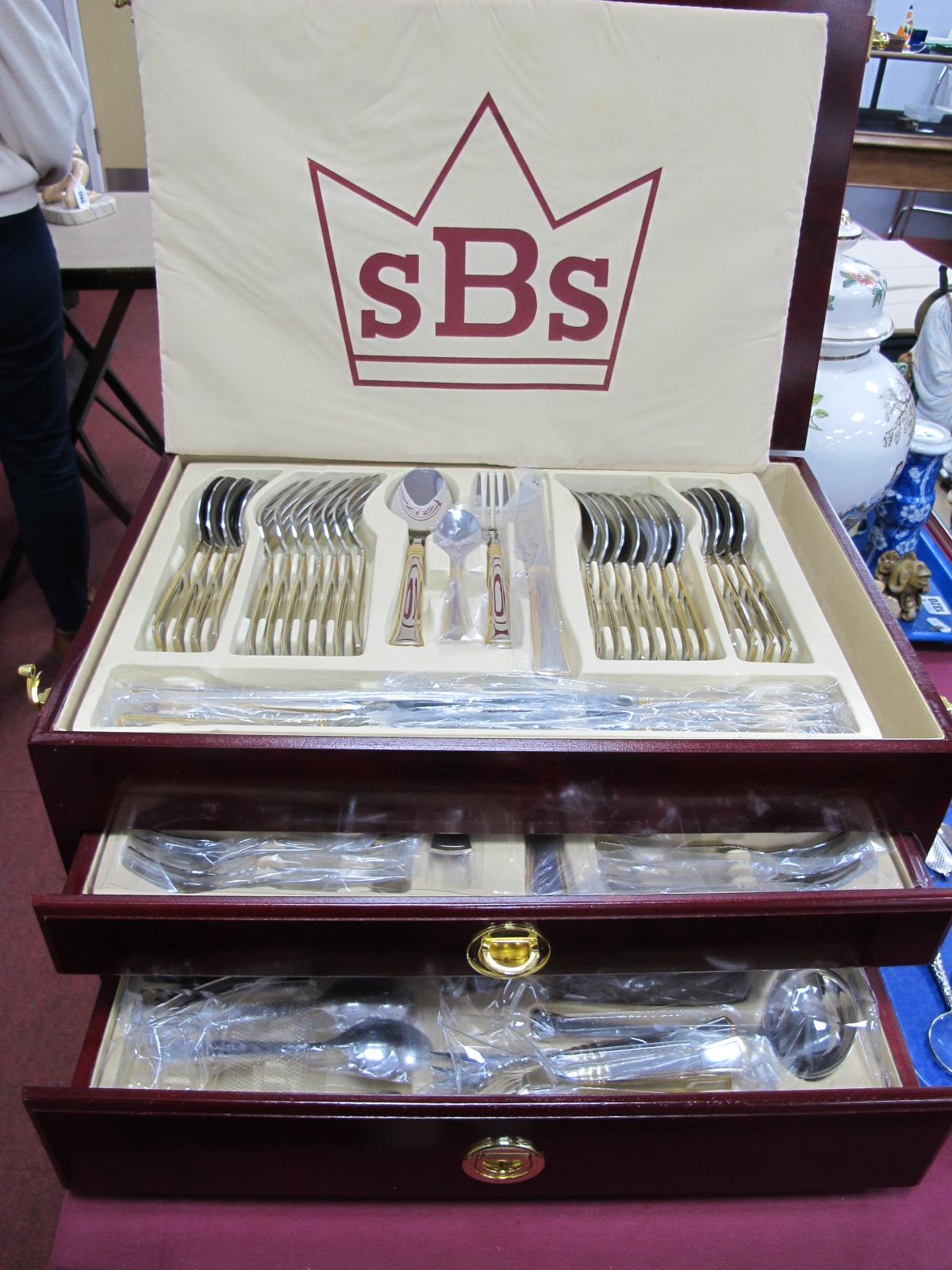SBS Canteen of Cutlery, approximately eight six pieces.