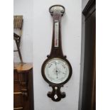 A Barometer, Adshead and Son, Dudley, with thermometer, 100cm.