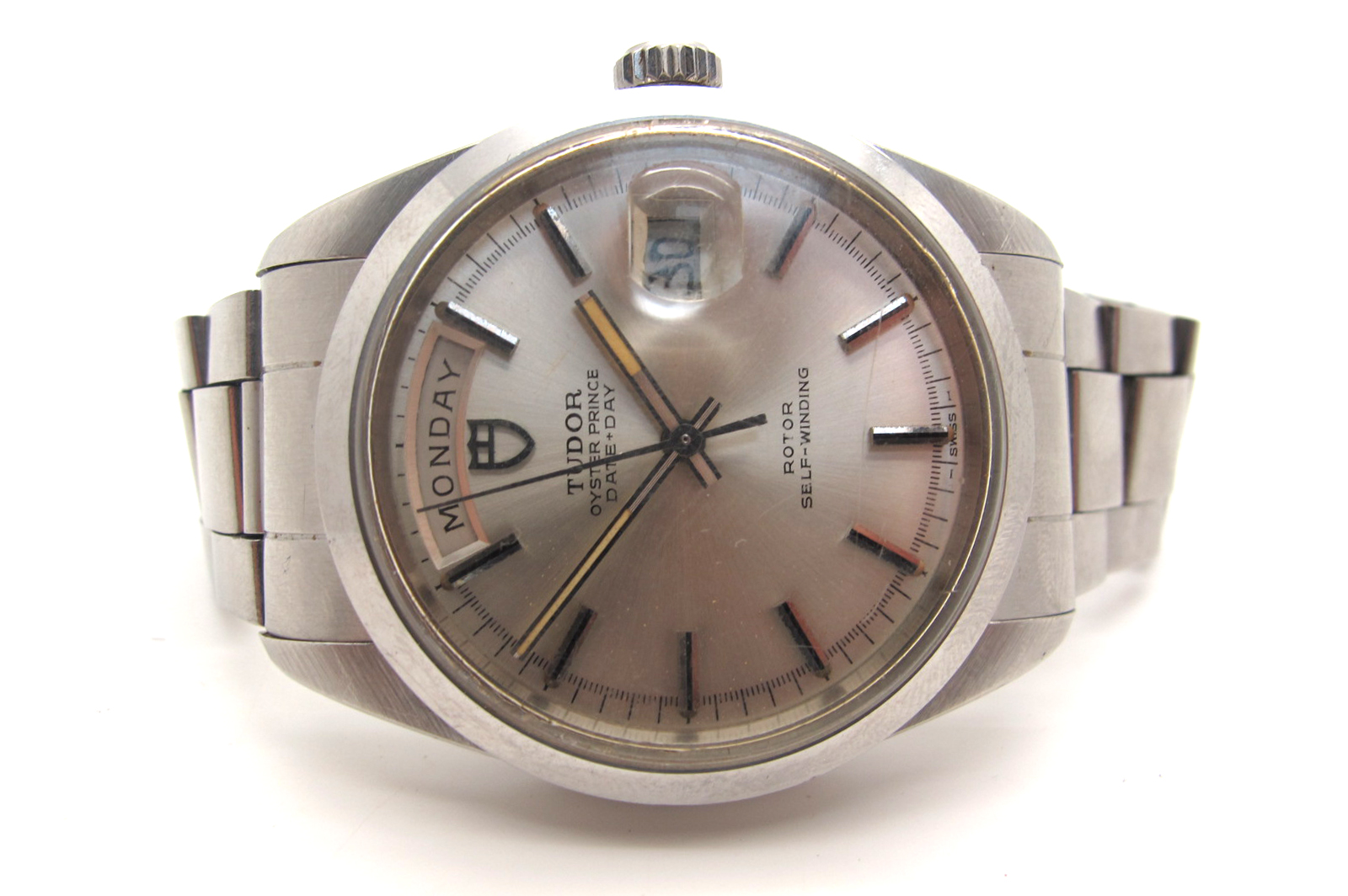 Tudor; A c.1980's Oyster Prince Date Day Stainless Steel Gent's Wristwatch, Ref: 70170, Serial No;
