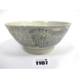 A Tek Sing Cargo Chinese Pottery Bowl, with blue painted decoration, with certificate 14.5cm