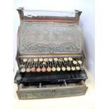 An Early XX Century National Cash Register Shop Till, with elaborate embossed decoration, 42cm