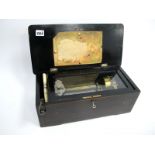 A Late XIX Century Swiss Musical Box, by Mermod Freres, playing eight airs, with original tune