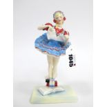 A Royal Doulton Porcelain Figurine 'Coppelia', HN 2115, designed by Peggy Davies, introduced 1953,