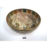 A Japanese Satsuma Pottery Late XIX/Early XX Century Bowl, of circular form decorated with ladies in