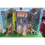 Music Action Figures, Gene Simmons, Kiss Destroyer model kit (unopened), and two Vital Toys Snoop