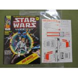 STAR WARS WEEKLY #1, Comic Dated February 8th 1978 - free gift and period advertising pullout