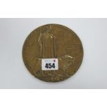 WWI Memorial Plaque or Death Penny, presented to the family of casualty Charles Mitchell.