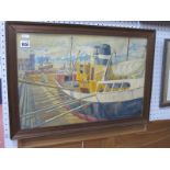 WITHDRAWN - Keith Cresswell, Fishing Vessel, watercolour, signed bottom right, 33 x 50.5cm.