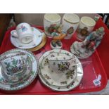 Capo di Monte (damage) and Hummel Figures, Margaret Tempest cups and saucers, trio's Common