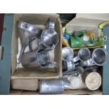 Cider Measures, Spong mixer, jelly mould, butter pats, other kitchen ware:- One Box.