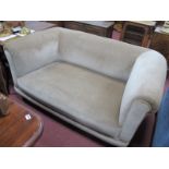 A Light Coloured Gold Two Seater Settee, 142cm long.