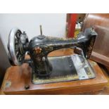 Bradbury Sewing Machine, in dome case.