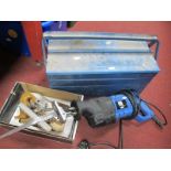 A Tool Chest, Stanley 10 blade plough plane, PBX power base excel saw, (sold for parts only).