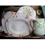 Alfred Meakin Part Dinner Service, three graduated plates, tureens, plates, Carlton ware, pickle