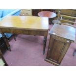 A XIX Century Mahogany Pot Cupboard, with a panel door and plinth base, 81cm high, together with a