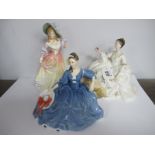Royal Doulton figurines, 'My Love', 'Elyse' and 'Katie. (3).