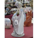 Lladro Figurine of a Lady in Evening Dress, D-22M, 33cm high.