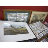 Players Trade Cards in two frames, pheasant shooting and grouse drive prints.