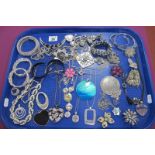 A Mixed Lot of Assorted Costume Jewellery, including bangles and bracelets, pendants on chain,