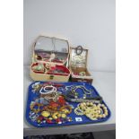 A Mixed Lot of Assorted Costume Jewellery, including musical jewellery box, bracelets, bead