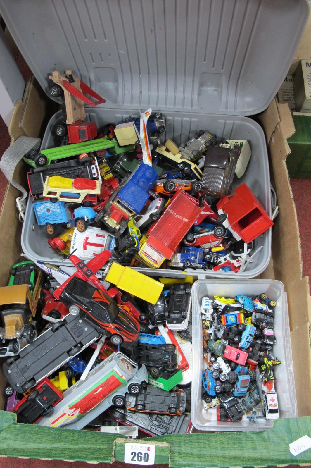 A Collection of Playworn Diecast Model Vehicles, by Matchbox, Corgi; together with a further