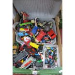 A Collection of Playworn Diecast Model Vehicles, by Matchbox, Corgi; together with a further