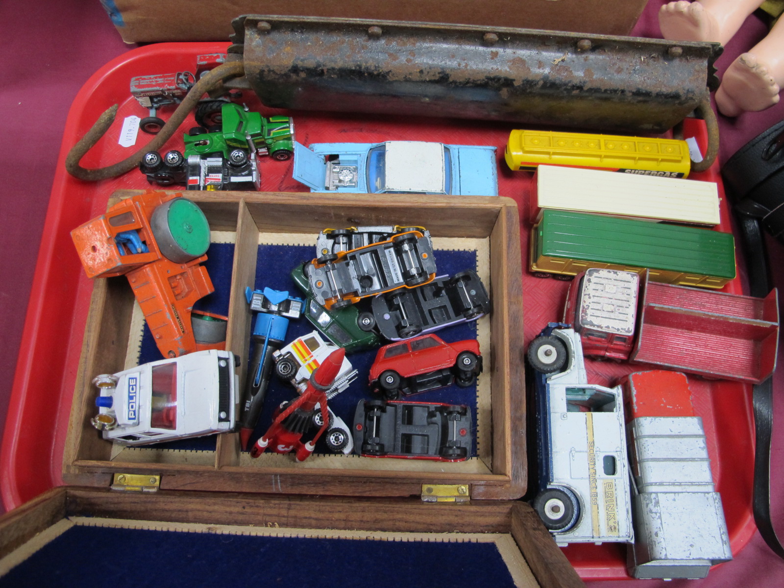 Die Cast Model Vehicles including Dinky, Bedford truck, Lincoln Continental, Aveling Barford