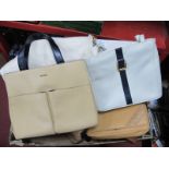 A Collection of Cream and Beige Leather Handbags, including Fiorelli, Jane Shilton, Suzy Smith