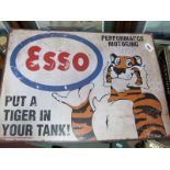 Esso Metal Wall Sign, 'Put a Tiger in Your Tank', 50 x 70cm.