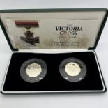 The Royal Mint 2006 Silver Proof Victoria Cross Pair of 50p Coins, cased, with certificate of