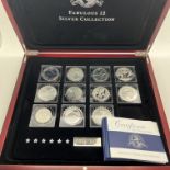 London Mint Silver Fabulous Twelve Coin Collection, features various coins from around the world