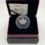 Royal Canadian Mint 2019 Two Ounce Fine Silver Matte Proof 10 Dollars Coin,boxed with certificate of