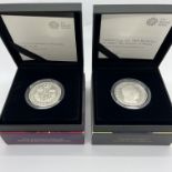 Two 2018 Royal Mint Silver Proof Piedfort £5 Coins, includes HRH Prince Charles 70th Birthday and