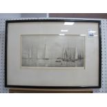 After William Lionel Wyllie(1851-1931), Cowes, etching, signed in pencil in the margin, titled verso